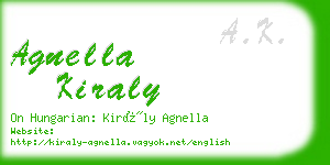 agnella kiraly business card
